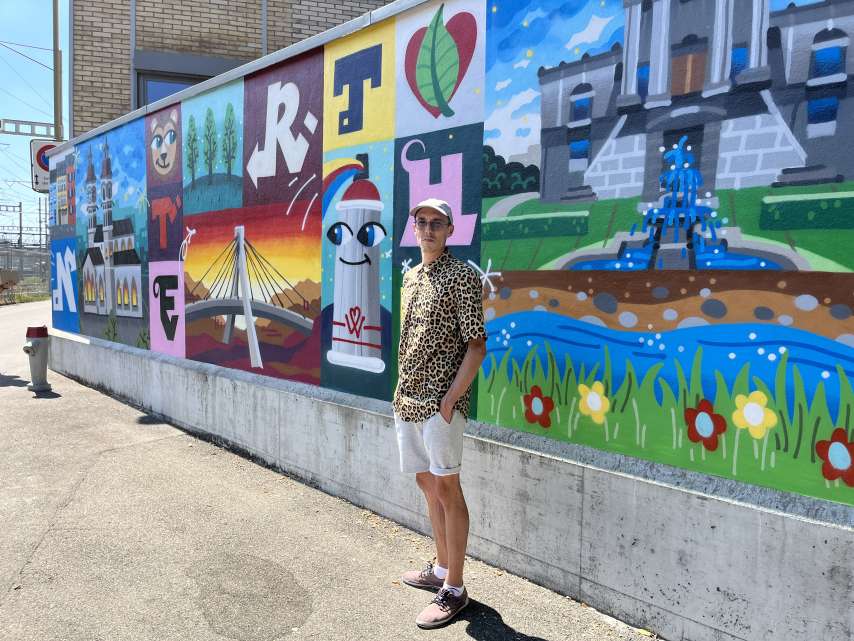 Dritte Runde «Graffiti Art»: Gaspard Louanes Werk «Heimat» ziert neu die Wand am Bahnmeisterweg beim Sulzerareal